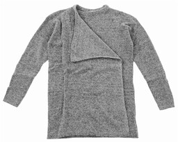 sweter ICHI - Knitted cardigan Grey Melange (10020)