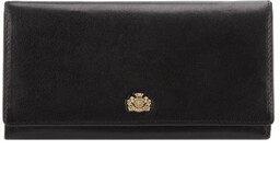 Damski portfel ze skóry z herbem duży