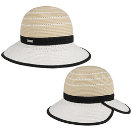 Kapelusz Typu Bonnet Braided Mix by Seeberger, biały,