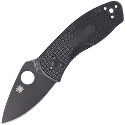 Nóż składany Spyderco Ambitious Black FRN, Black Blade