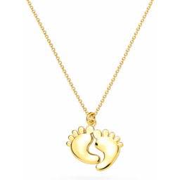 Złoty Łańcuszek Celebrytka z Zawieszką Stópki pr 585