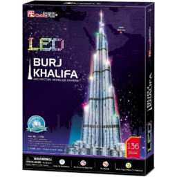 Puzzle 3D LED Dubaj Burj Khalifa (136 el.)