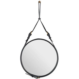 GUBI - Adnet Lustro Circular Ø45 Black Leather