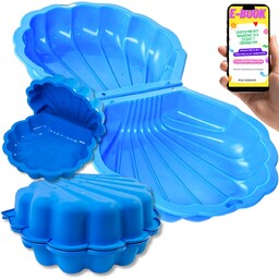 MOCNA Piaskownica Plastikowa Duża XXL Basen 2w1 Muszelka