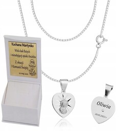 Łańcuszek Srebrny Wenecjana 1,20 mm z Medalikiem pr