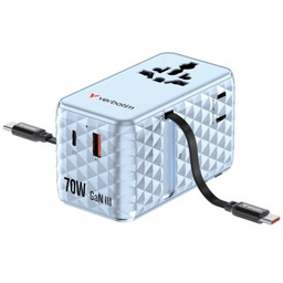 VERBATIM Adapter podróżny Charge N Travel Niebieski (Globalny)