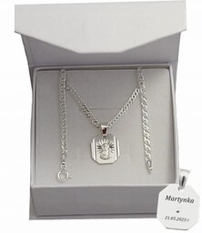 Łańcuszek Srebrny Rombo 3,00 mm z Medalikiem pr