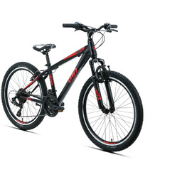 Rower młodzieżowy MTB koła 24'' Kands Lorenzo czarno-czerwony