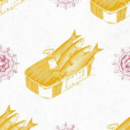 Tapeta MINDTHEGAP Sardines yellow WP20010