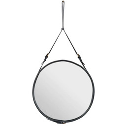 GUBI - Adnet Lustro Circular Ø70 Black Leather