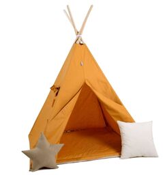 Namiot tipi dla dzieci, bawełna, okienko, poduszka, promyczek