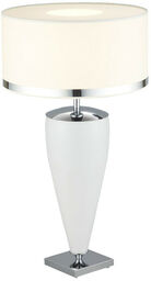 Lampa stołowa LORENA 367 średnia biała do sypialni