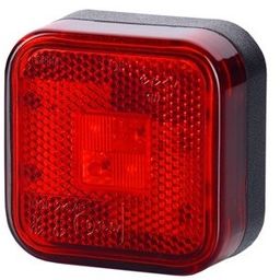 Lampa LED kwadratowa czerwona odblask (LD098)