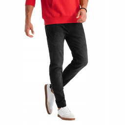 Męskie jeansowe joggery czarne V3 OM-PADJ-0165 S
