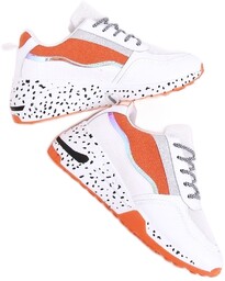 Buty sportowe damskie Milano Orange białe