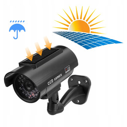 Solarna Kamera Atrapa Solar Zewnętrzna Led