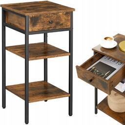 Stolik Szafka boczna nocna Z Szufladą 2 półki