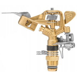 Mosiężny zraszacz pulsacyjny obrotowy regulowany 360 GZ1/2" 25m