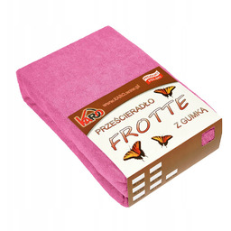 Prześcieradło frotte z gumką 220x240 amarantowe Karo