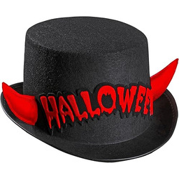 Widmann 5333R cylinder Halloween, unisex dla dorosłych, czarny/czerwony,