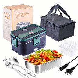 Elektryczny Lunch Box Podgrzewacz Obiad 80W Dwie Oddzielne