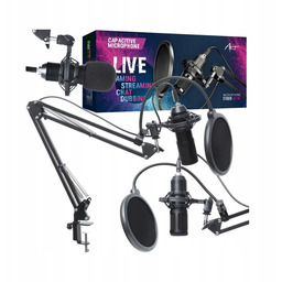 Mikrofon Pojemnościowy Z Membraną Stojący Na Wysięgniku Statyw