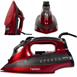 Żelazko parowe Raven EZ003X Blokada kapania 3000W Czerwone