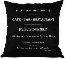 PODUSZKA OZDOBNA FRENCH HOME - CAFE BAR CZERŃ