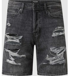 Szorty jeansowe o luźnym kroju z bawełny model