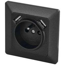 EMOS Gniazdo elektryczne French z USB 2.1A max.