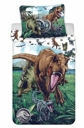 Jerry Fabrics Pościel bawełniana 140x200 Park jurajski Dinozury
