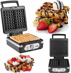 Gofrownica 2 Duże Chrupiące Gofry Duża Mocna 1400W