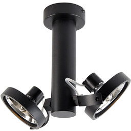 Nowoczesny reflektor czarny regulowany 2-punktowy - Goes