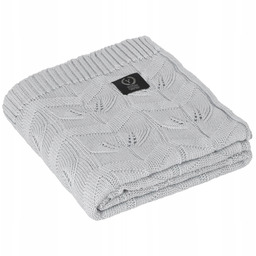 Yosoy Kocyk ażurowy Leaves szary