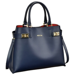 Pakamera Torba skórzana Shopper - granatowy (7143)