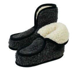 Kampol Bambosze wełniane merynos Granny czarne rozm. 45-46