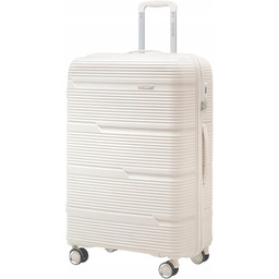 PUCCINI Walizka Podróżna, Twarda, Biała, Polipropylen, Duża 100L,