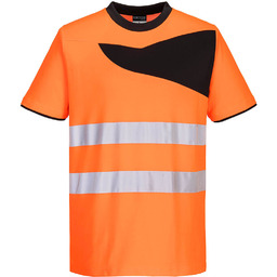 PORTWEST PW213 T-SHIRT OSTRZEGAWCZY PW2; POMARAŃCZOWY/CZARNY