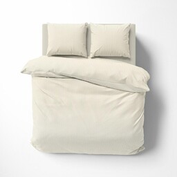 Detexpol Pościel adamaszkowa 220x200 ekri jednobarwna paski 1