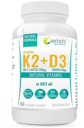 WISH Witamina K2 100mcg+D3 50mcg In MCT Oil