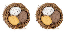 Dekoracja Wielkanocna Jajka w Gniazdkach - 2 szt.