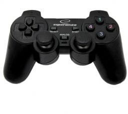 Esperanza Gamepad EG106 (PC, PS2, PS3; kolor czarny)