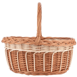 Koszyk wiklinowy Owalna Dobrawa 32 Biały