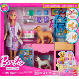 Barbie Lalka Weterynarz Zestaw Gips dla Zwierząt JFX93