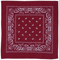 Bandamka Bandana Chusta 55X55 Cm Bordowo-Biała