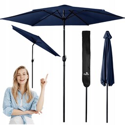 Duży Parasol ogrodowy 300cm balkonowy regulowany składany pokrowiec