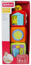 SMILY PLAY Zabawka edukacyjna Winfun Wieża z klocków