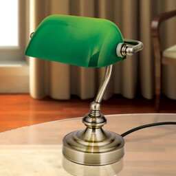 ORION Zora bankierska lampa stołowa, szklany klosz
