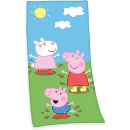 Herding Peppa Pig chusta welurowa, bawełna, wielokolorowa, 75