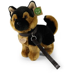 Maskotka Pluszowa realistyczna Pies Owczarek Niemiecki ze smyczą